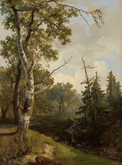Forest View Near Wolfheze by Johannes Wernardus Bilders