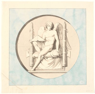 The Genius of Justice. Drawing for the Marble Relief on the Liberty Column by Johannes Wiedewelt