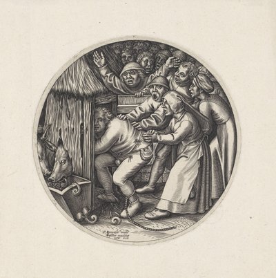 The Pig Must Stay in Its Pen by Johannes Wierix