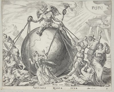Man Striving to Deliver Himself from the Reign of the Devil by Johannes Wierix