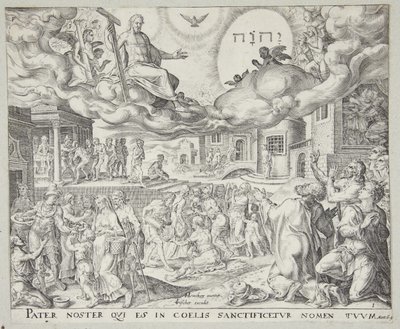 The Adoration of the Trinity on Earth and the Works of Mercy by Johannes Wierix