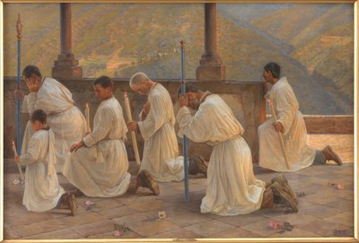 Prayer for Rain. Procession in the Apennines by Johannes Wilhjelm