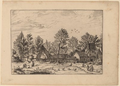 Farm with Gateway by Johannes and Lucas van Doetechum after Master of the Small Landscapes