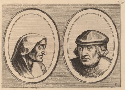 "Aerdighe Kniertje" and "Onbekommerde Klaes" by Johannes and Lucas van Doetechum after Pieter Bruegel the Elder