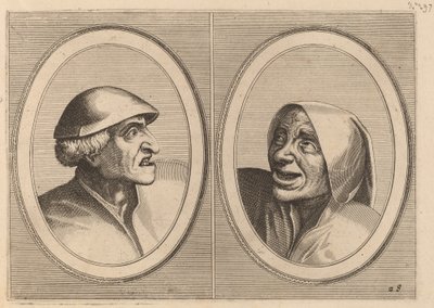 "Dief-achtighe Tijs" and "Nies Spoel-de-Nap" by Johannes and Lucas van Doetechum after Pieter Bruegel the Elder