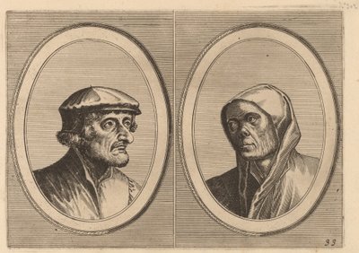 "Careful Krijn" and "Little Brother Piggy Bank" by Johannes and Lucas van Doetechum after Pieter Bruegel the Elder