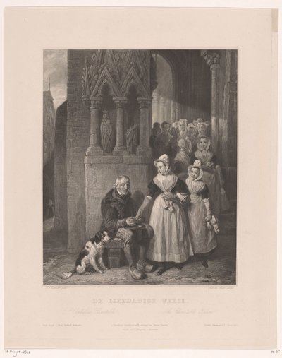 Orphan Girl Giving Alms to a Beggar (The Charitable Orphan) by Johannes de Mare