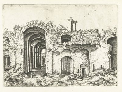 Third View of the Baths of Diocletian (Romeinse ruïnes, 1561) by Johannes of Lucas van Doetechum (attributed to)