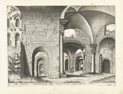 View of the Baths of Diocletian by Johannes of Lucas van Doetechum (attributed to)