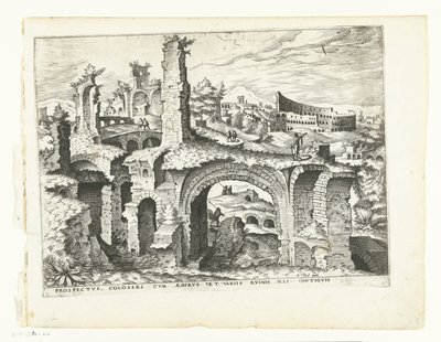 View of the Colosseum (Roman Ruins, 1561) by Johannes of Lucas van Doetechum (attributed to)