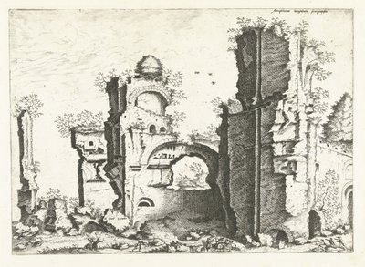 View of Ruins, Possibly the Baths of Caracalla by Johannes of Lucas van Doetechum (attributed to)
