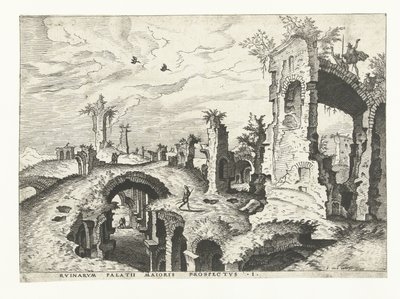 View of Ruins on the Palatine Hill in Rome (Roman Ruins, 1561) by Johannes of Lucas van Doetechum (attributed to)