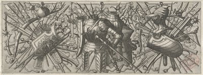 Frieze with Two Cuirasses by Johannes of Lucas van Doetechum