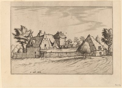 Farms in a Court by Johannes van Doetechum, the Elder and Lucas