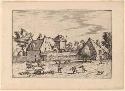 Farms in a Court by Johannes van Doetechum, the Elder and Lucas