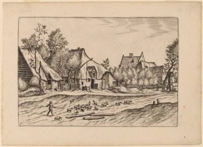 Farms in a Village by Johannes van Doetechum, the Elder and Lucas