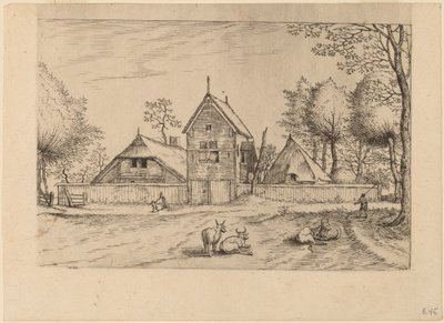 Farmstead by Johannes van Doetechum, the Elder and Lucas