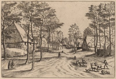 Village Street by Johannes van Doetechum, the Elder and Lucas