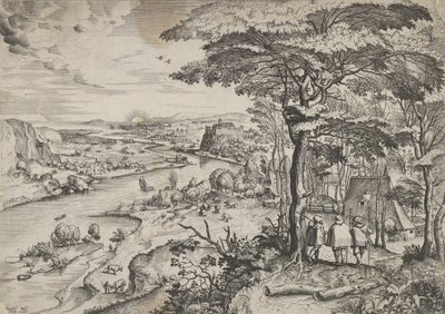 Euntes in Emaus (Landscape with Pilgrims at Emmaus) by Johannes and Lucas van Doetecum