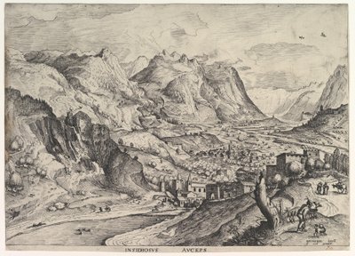 The Crafty Bird-Catcher Insidiosus auceps from The Large Landscapes by Johannes van Doetecum I