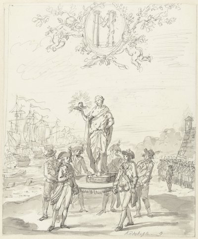 General Armament, Decoration on the Kadijksplein, 1795 by Johannes van Dregt (rejected attribution)