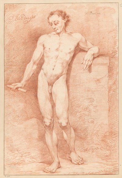 Standing Male Nude, Front View (3rd Prize 1768) by Johannes van Dregt