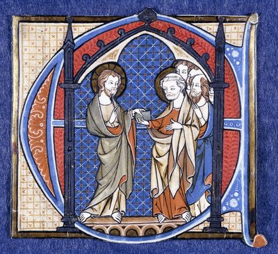 Christ presents the mission to St. Peter, c.1320 by Johannes von Valkenburg