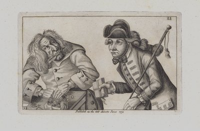 The Broken Rake with Good Title Deeds (engraving) by John  Collier