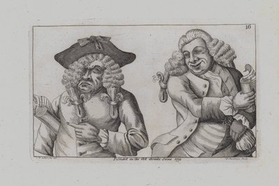Two Wigged Men Burlesque the Magna Carta (engraving) by John  Collier