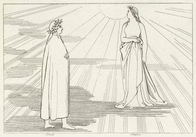 Ascent to the First Heaven, Paradise, Canto 1 by John (after) Flaxman