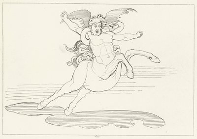 Cacus, Inferno, Canto 25 by John (after) Flaxman