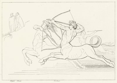 Encounter with the Centaurs, Inferno, Canto 12 by John (after) Flaxman
