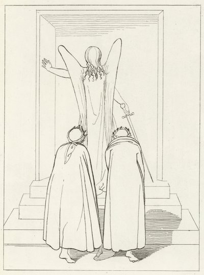Gate of Purgatory, Purgatory, Canto 9 by John (after) Flaxman
