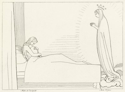The Birth of Cacciaguida, Paradise, Canto 15 by John (after) Flaxman
