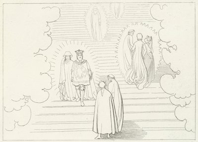 The Celestial Steps, Paradise, Canto 21 by John (after) Flaxman