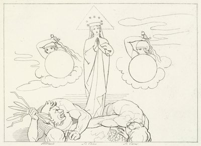 The Church Militant, Paradise, Canto 25 by John (after) Flaxman