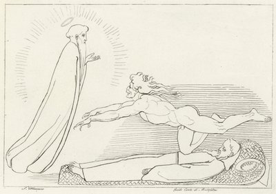 The Contention for Guido De Montefeltro, Inferno, Canto 27 by John (after) Flaxman
