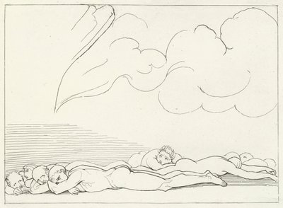 The Earthquake, Purgatory, Canto 20 by John (after) Flaxman