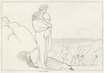 The Gulf of Simony, Inferno, Canto 19 by John (after) Flaxman