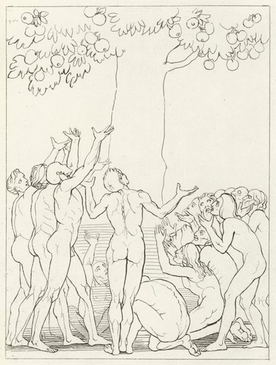 The Intemperate, Purgatory, Canto 24 by John (after) Flaxman