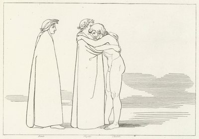 The Meeting with Sordello, Purgatory, Canto 6 by John (after) Flaxman