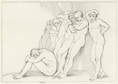 The Negligent, Purgatory, Canto 4 by John (after) Flaxman