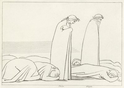 The Region of Avarice, Purgatory, Canto 19 by John (after) Flaxman