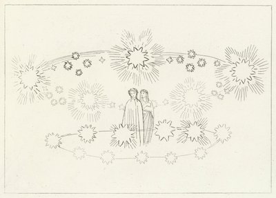 The Region of the Sun, Paradise, Canto 10 by John (after) Flaxman