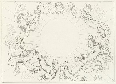 The Sun, Paradise, Canto 12 by John (after) Flaxman