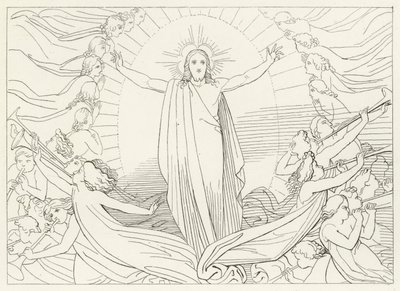 The Triumph of Christ, Paradise, Canto 23 by John (after) Flaxman