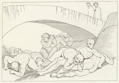 The Vale of Disease, Inferno, Canto 29 by John (after) Flaxman