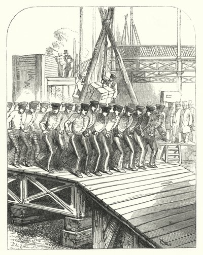 Sappers and miners working on the site of the Crystal Palace, Hyde Park, London, venue of the Great Exhibition of 1851 by John (after) Gilbert