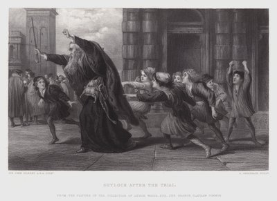 Shylock After the Trial by John (after) Gilbert