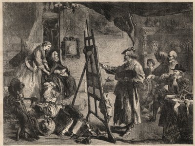 The Studio of Rembrandt by John (after) Gilbert